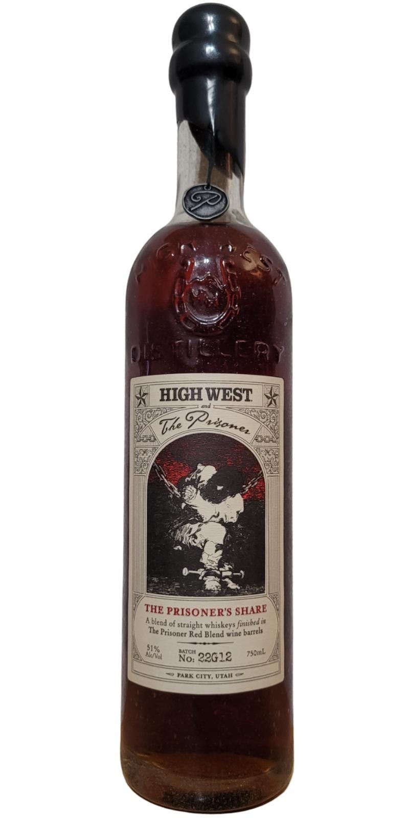 HIGH WEST THE PRISONER 750ML