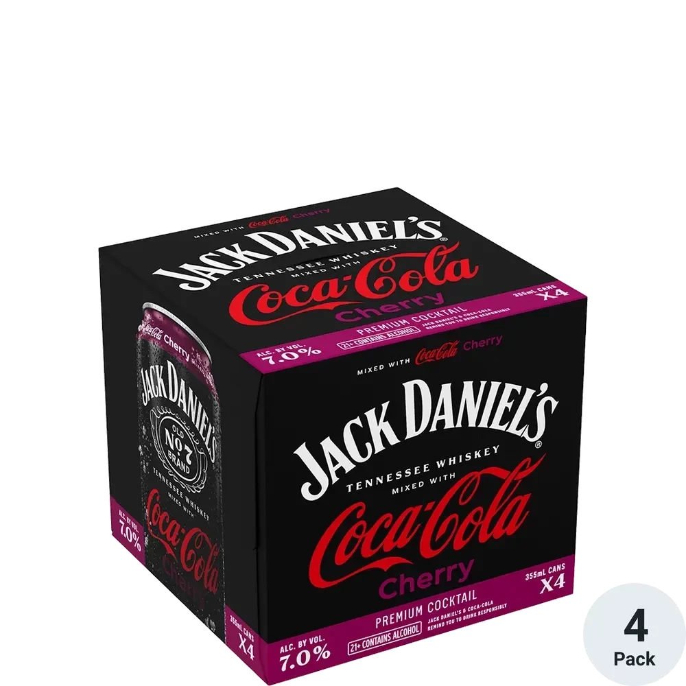 JACK DANIELS COKE CHERRY 4 PK