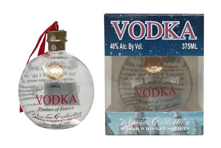 World Whiskey Society Vodka Ornament 375ml