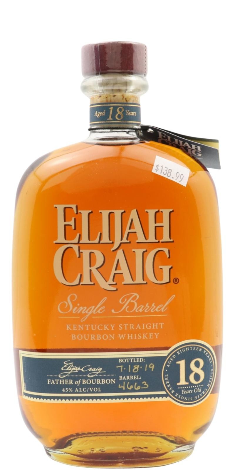 ELIJAH CRAIG 18YR