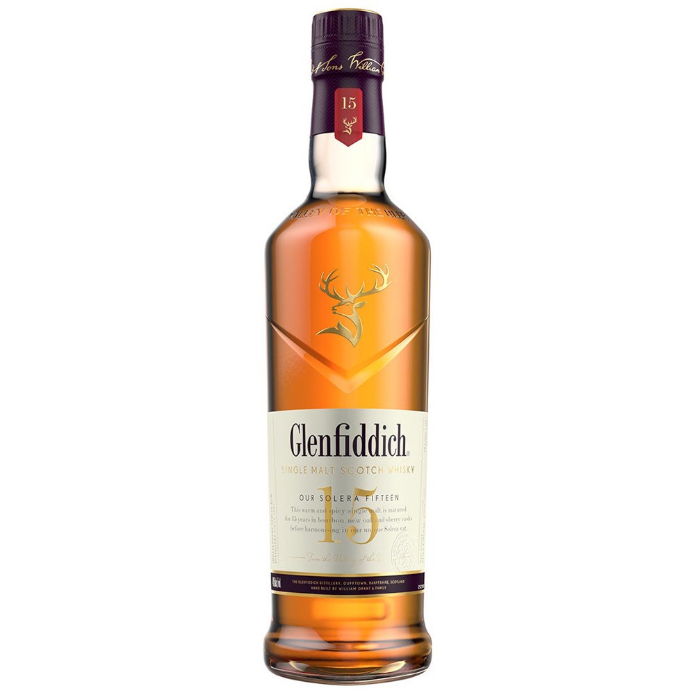 GLENFIDDICH SCOTCH 15YR SOLERA RSV 750ML