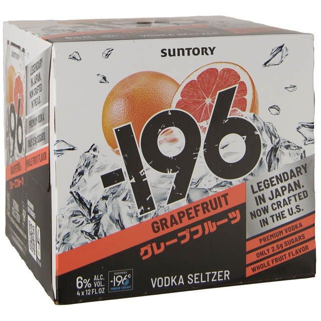 -196 Vodka Seltzer Grapefruit 4pk