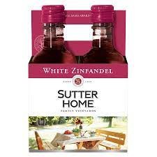 SUTTER HOME WHITE ZINFANDEL 4PK-187ML