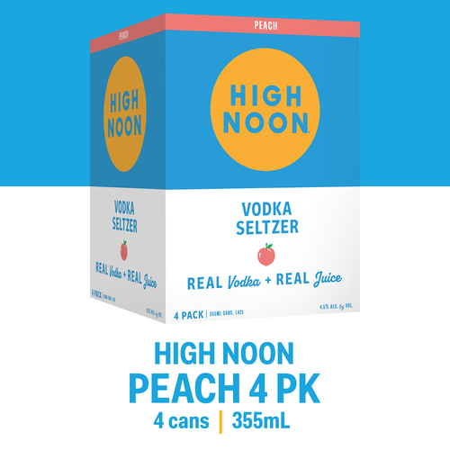 High Noon Peach 4Pk-355Ml