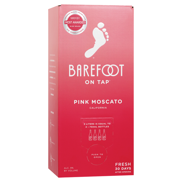 Barefoot On Tap Pink Moscato 3L