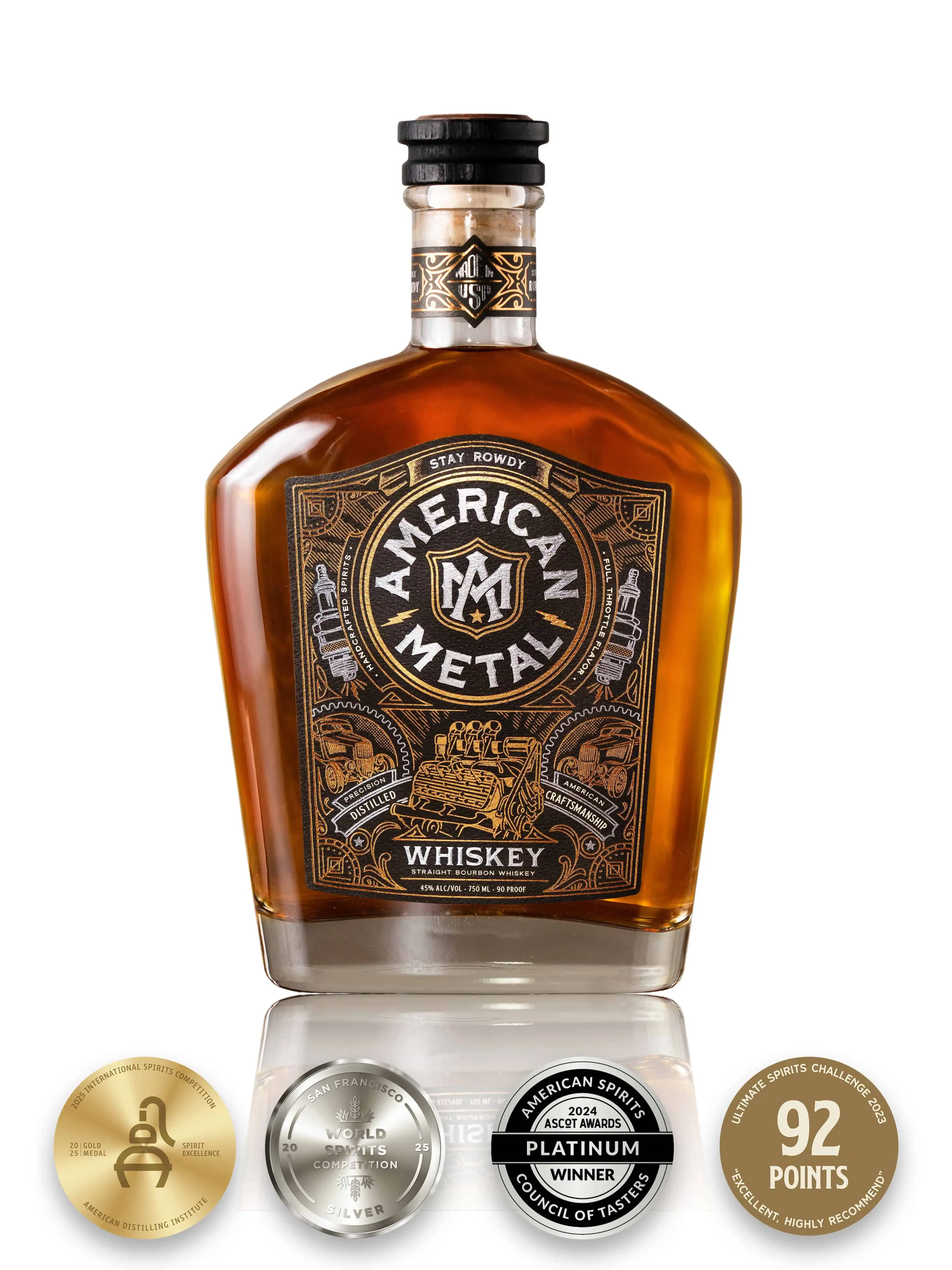 American Metal Straight Bourbon Whiskey 750ml