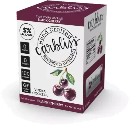 Carbliss Black Cherry Vodka Cocktail 4pk - 12oz Cans