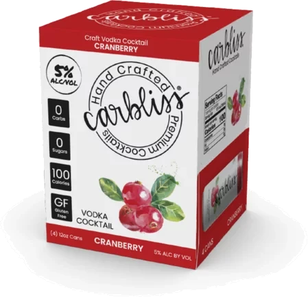 Carbliss Cranberry Vodka Cocktail 4pk - 12oz Cans