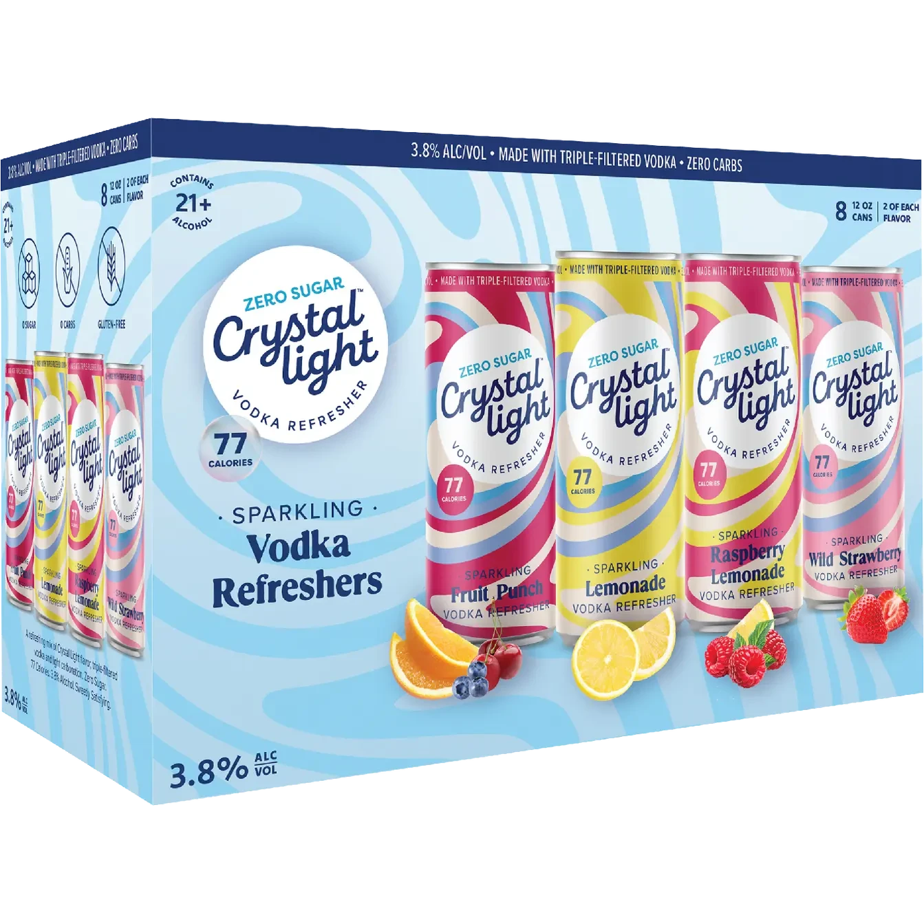 Crystal Light Vodka Refresher Variety 8Pk - 355Ml Cans