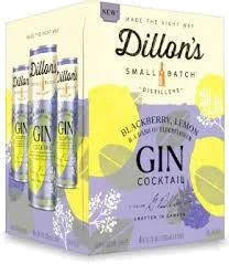 Dillon's Distillers Blackberry Lemon Gin 4pk - 355ml Cans