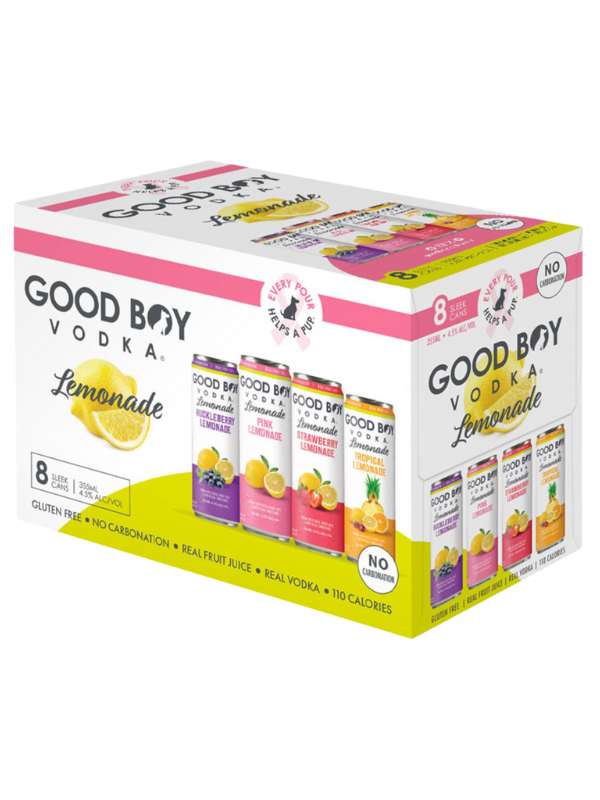 Good Boy Vodka Lemonade Variety 8pk - 12oz Cans