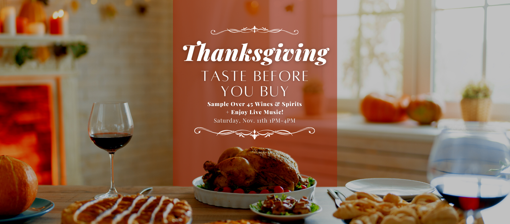 Thanksgiving "Taste Before You Buy"🦃🍷 11/11/2023 Lisa's Liquor Barn