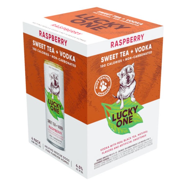 Lucky One Raspberry Sweet Tea 4Pk - 355ml Cans