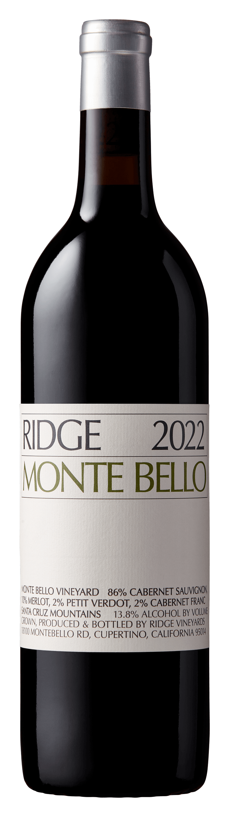 2022 Ridge Winery Monte Bello 750ml