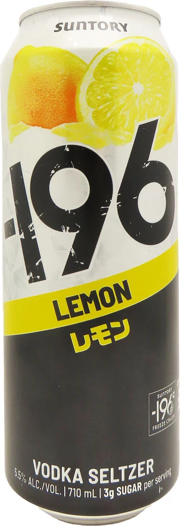 Suntory -196 Lemon Vodka Seltzer 710ml Can