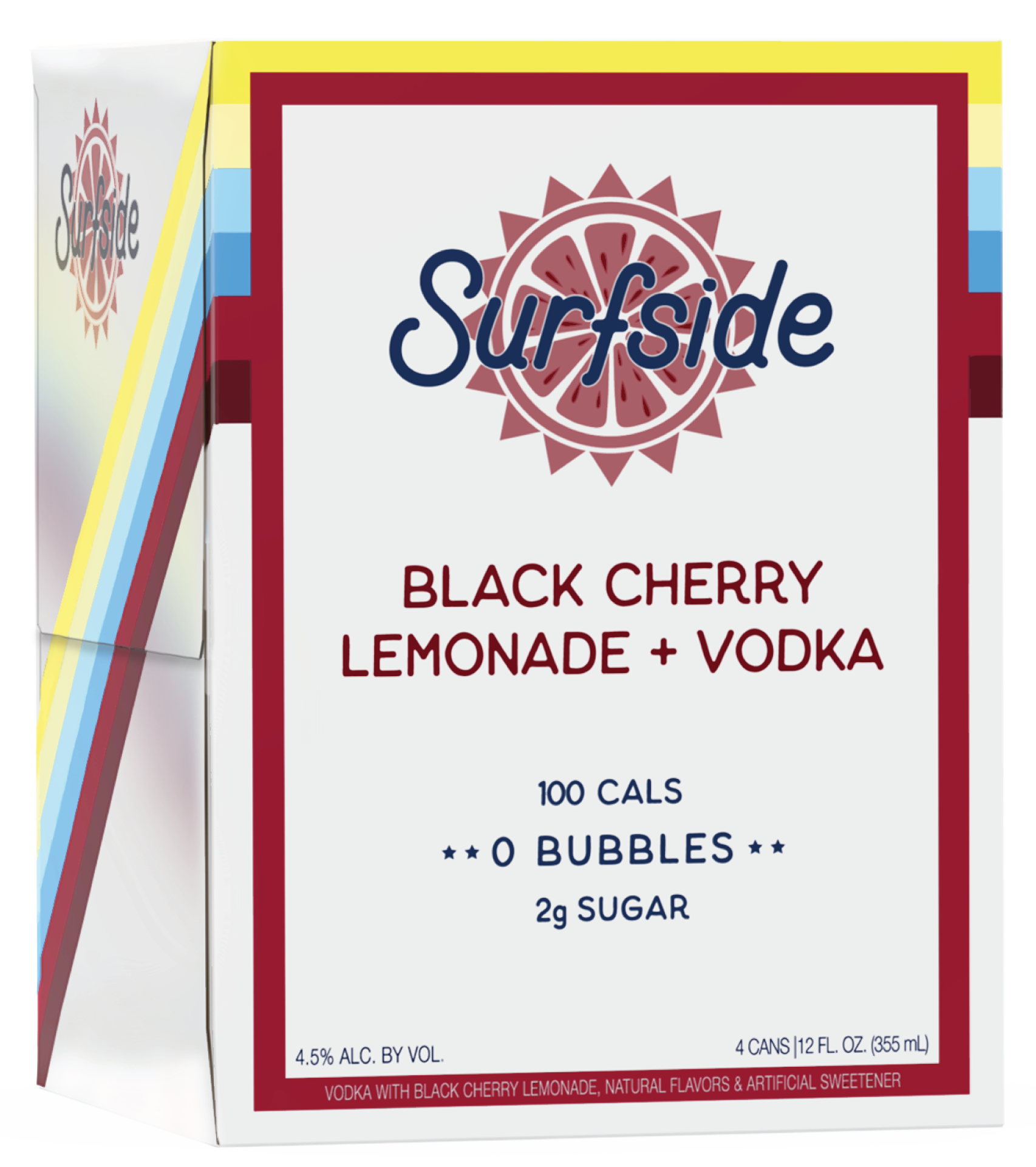Surfside Black Cherry Lemonade Vodka 4pk - 355ml Cans