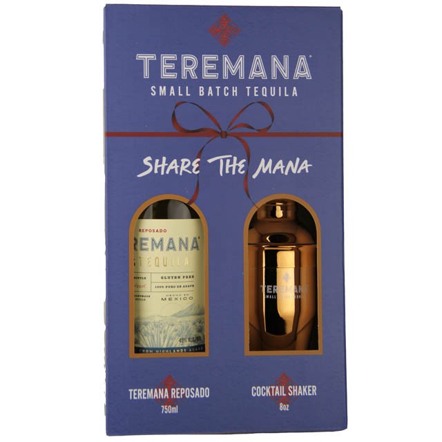 Teremana Reposado Tequila Gift Set with Cocktail Shaker 750ml