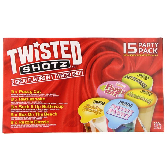 Twisted Shotz Red Party Pack 15 - 25ml