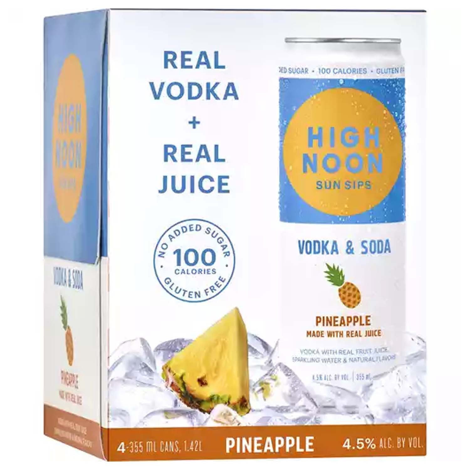 High Noon Vdk Pineapple 4 Pk