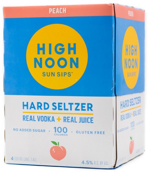 High Noon Vdk Peach 4Pk