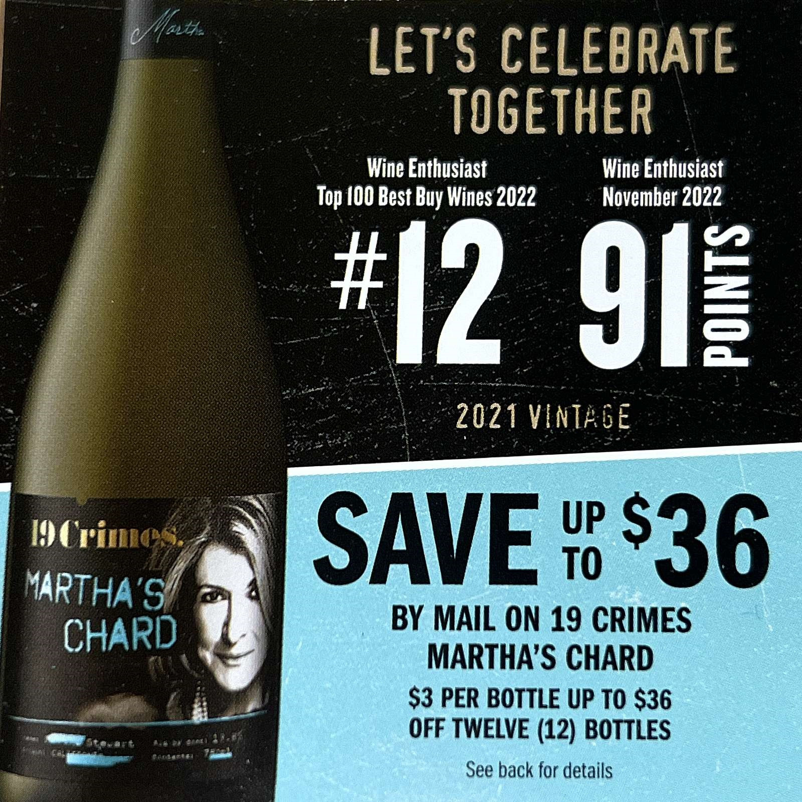 19 Crimes Martha's Chard