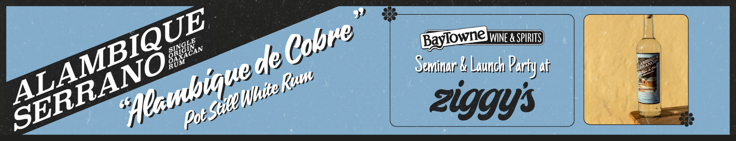 Alambique Serrano Seminar & Cobre Batch Party @ Ziggy's