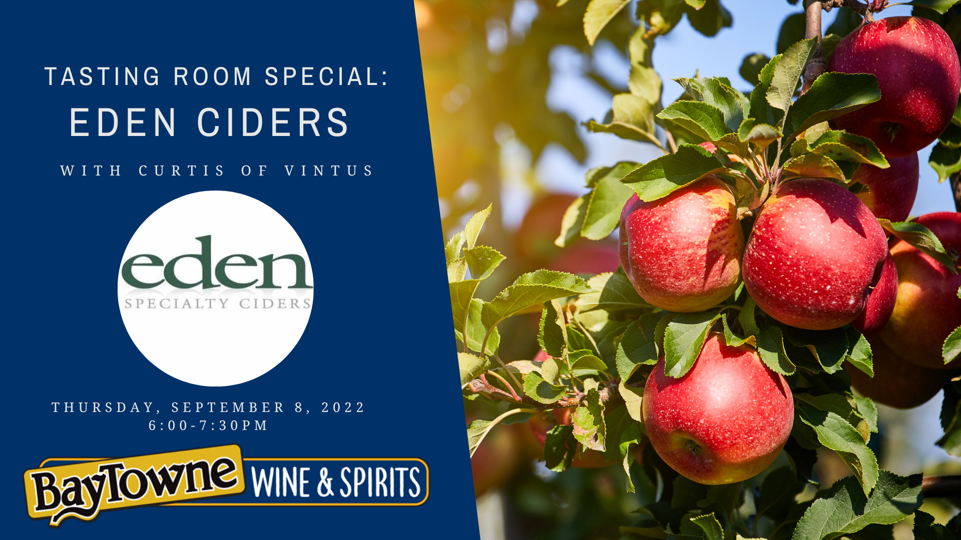 Tasting Room Special:  Eden Ciders with Curtis of Vintus