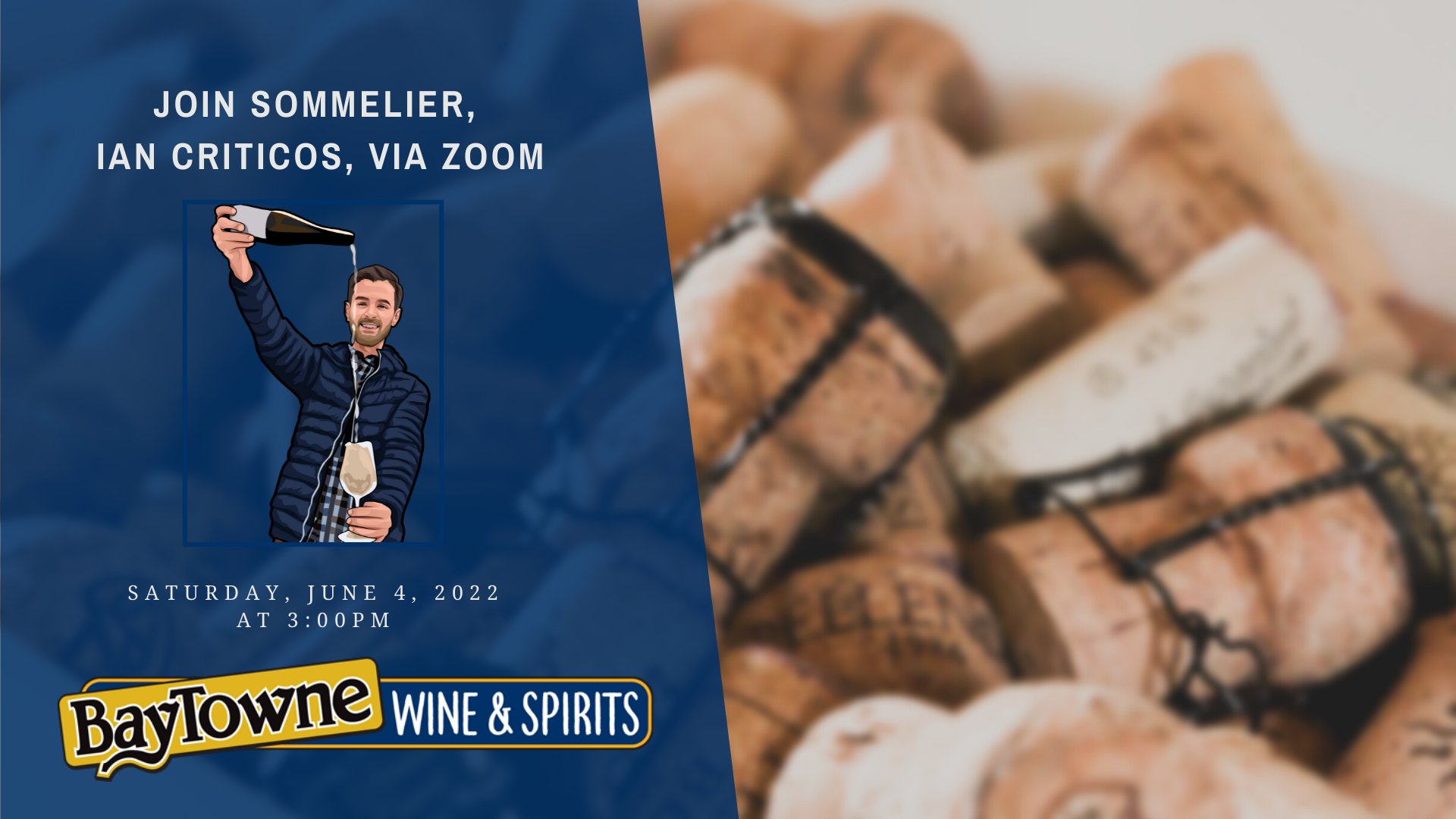 Join Sommelier, Ian Criticos via Zoom