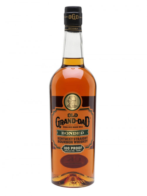 Old Grand dad bib Bourbon glass 750ml (080686408406)