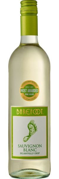 bottle of barefoot wine