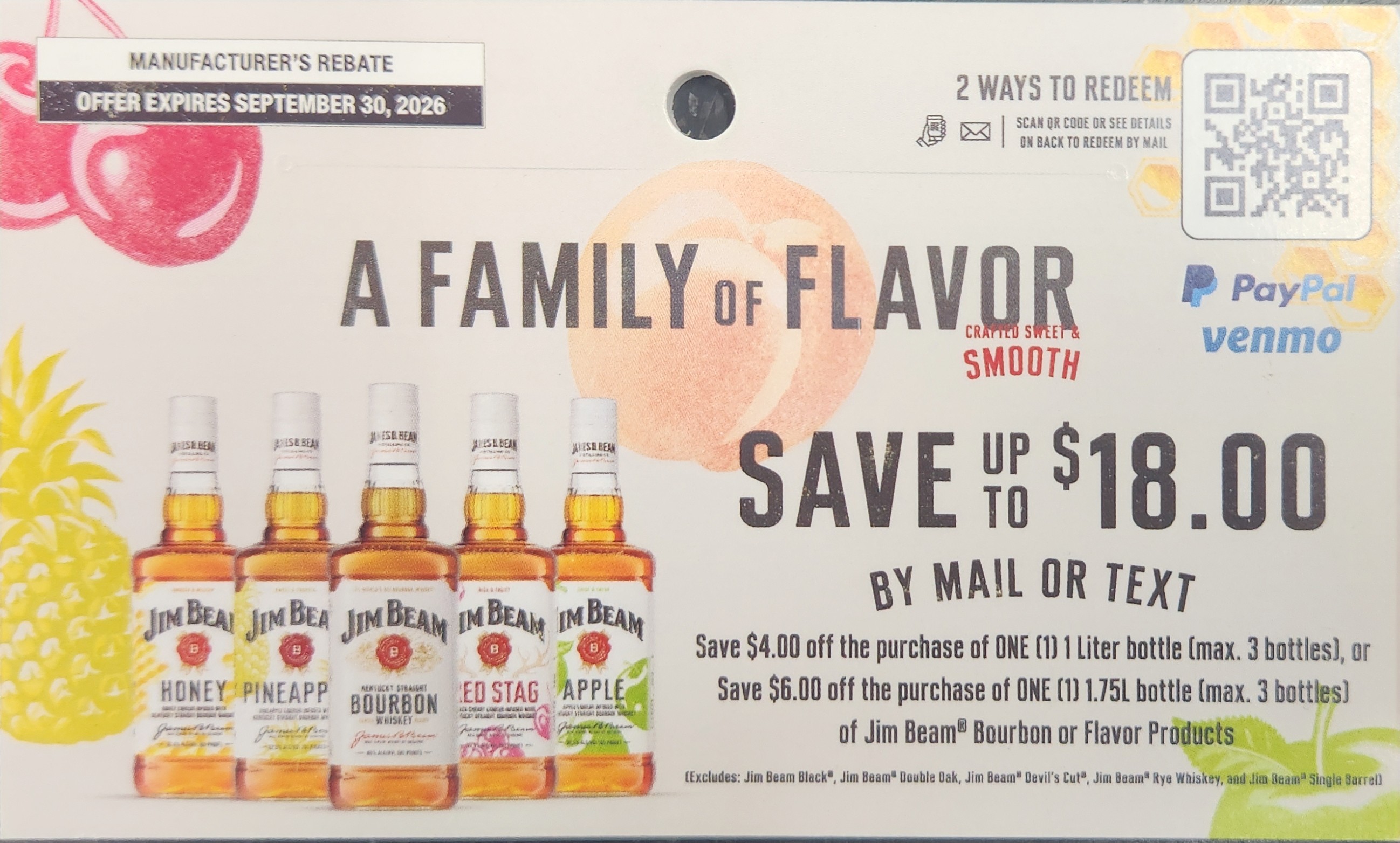 Jim Beam Bourbon or Flavors
