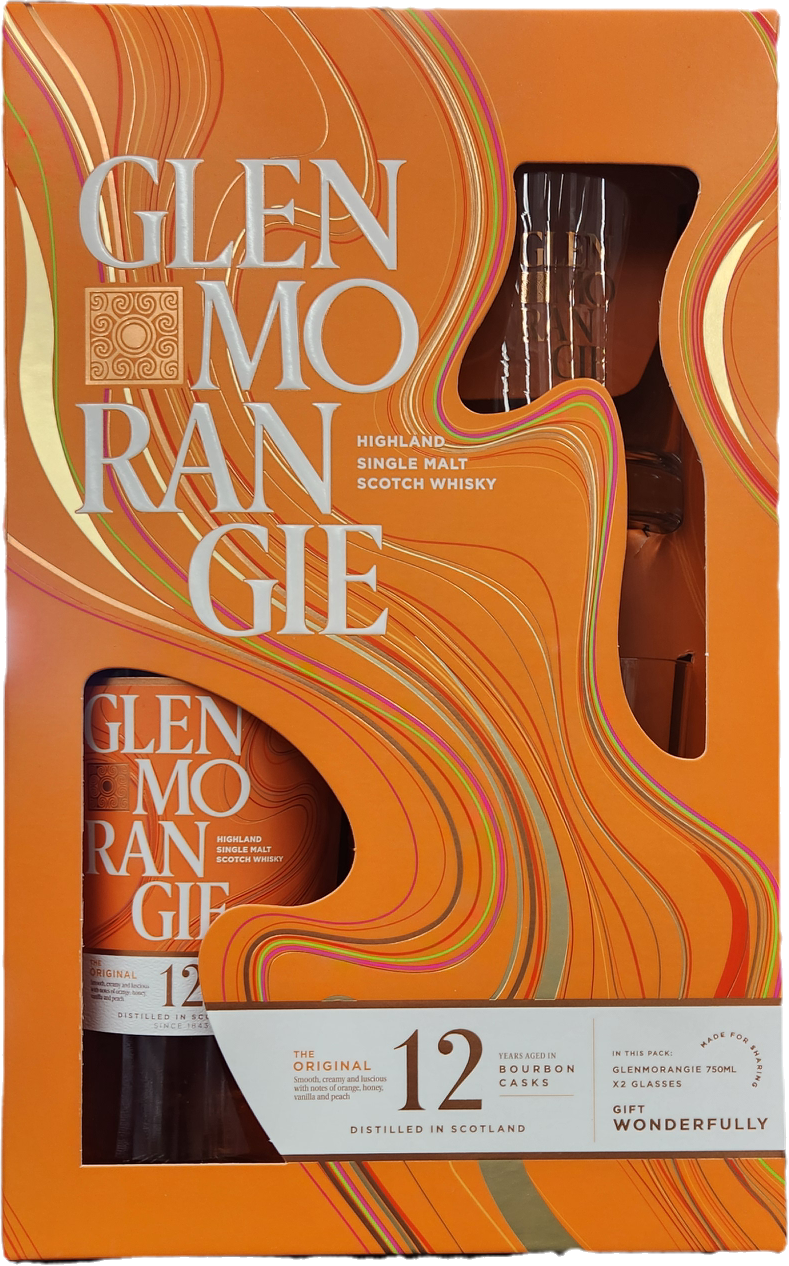 Glenmorangie 12 Year 750mL Gift Set with Glasses