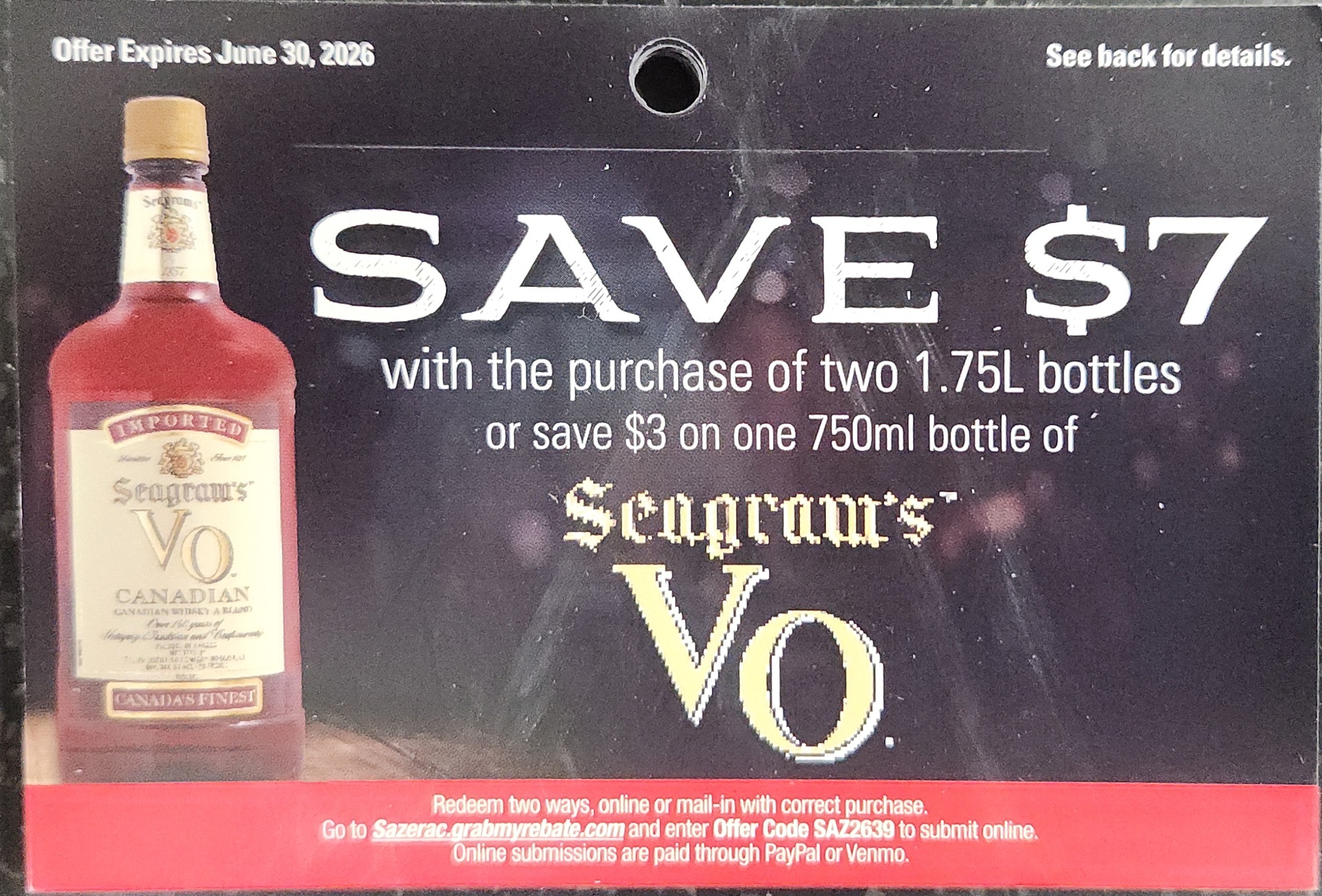 Seagram's VO Canadian Whiskey