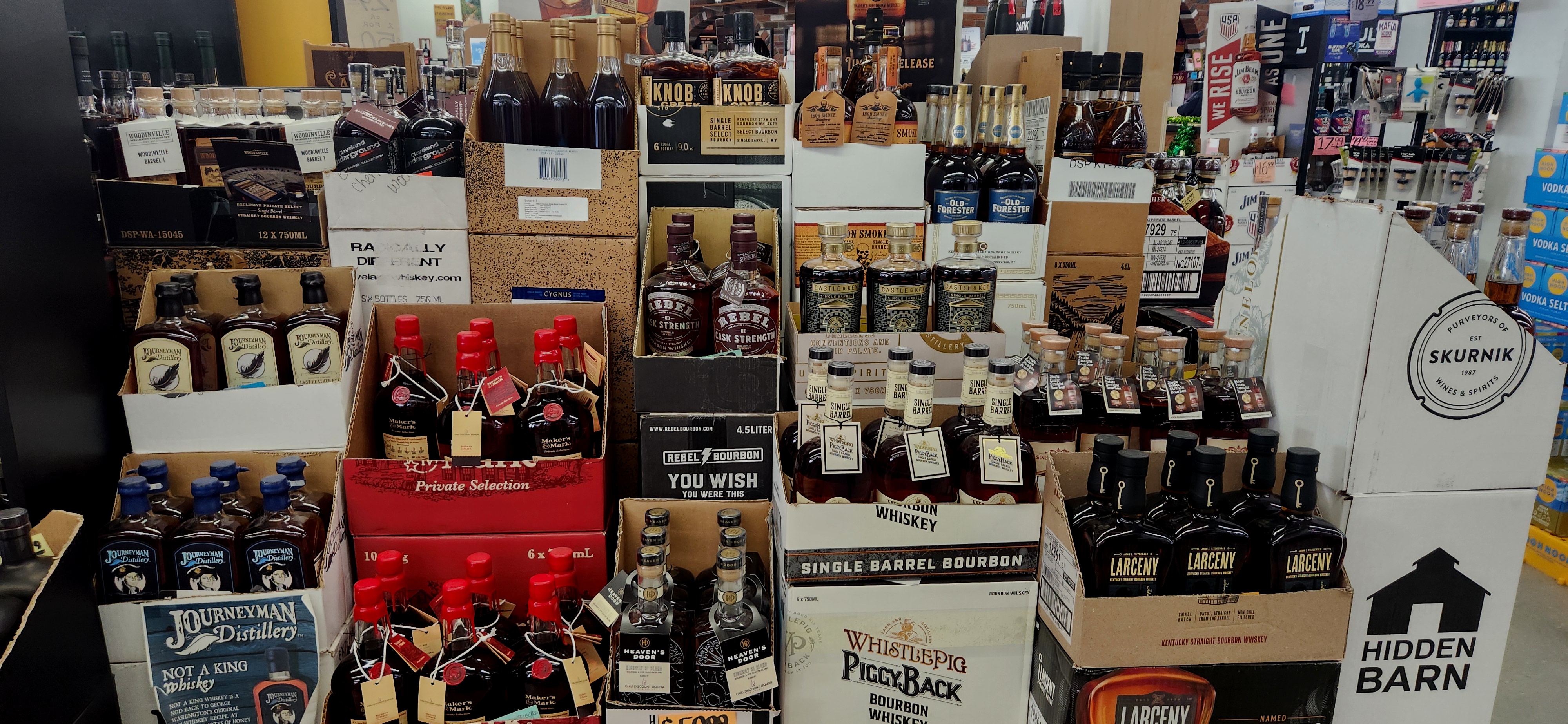 Showing of a small selection of our bourbon barrel picks.