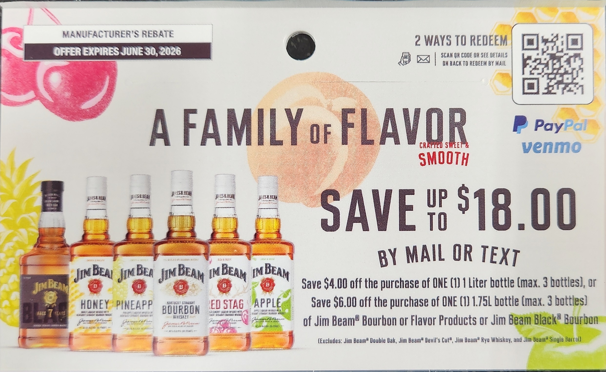 Jim Beam Bourbon or Flavors