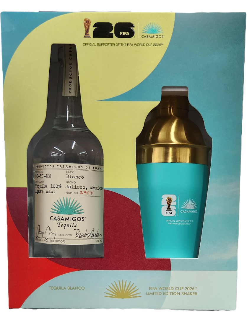 Casamigos Blanco 750mL Gift Set w/ Fifa Shaker