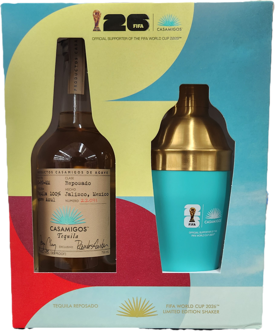 Casamigos Reposado 750mL Gift Set w/ Fifa Shaker