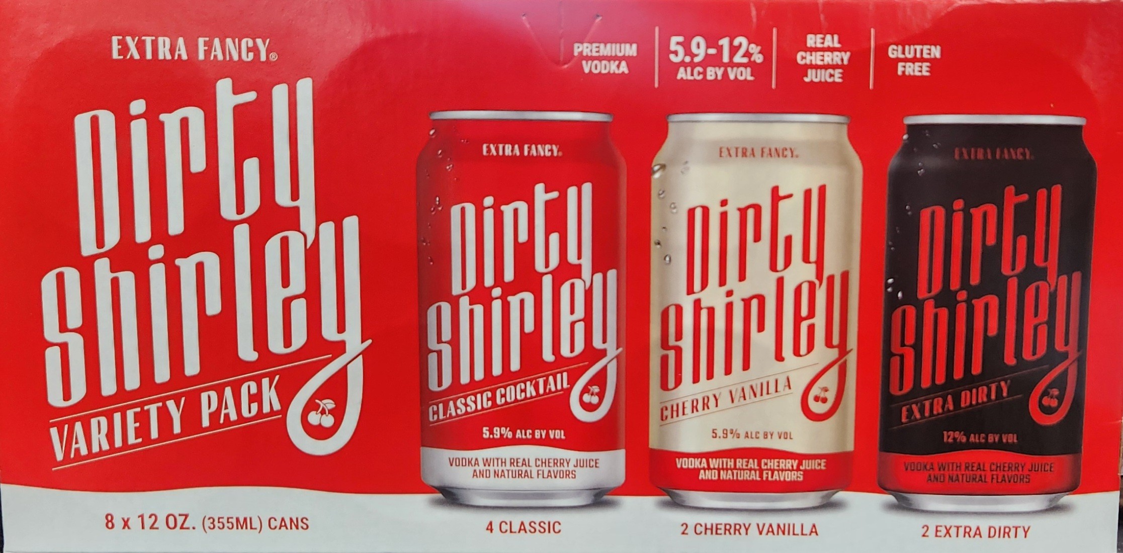 Dirty Shirley Canned Cocktails 8 Pack 355mL Cans