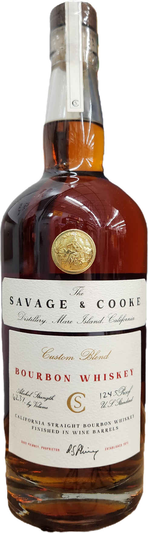 Savage & Cooke Wine Barrel Finish 124.5 Proof 750mL