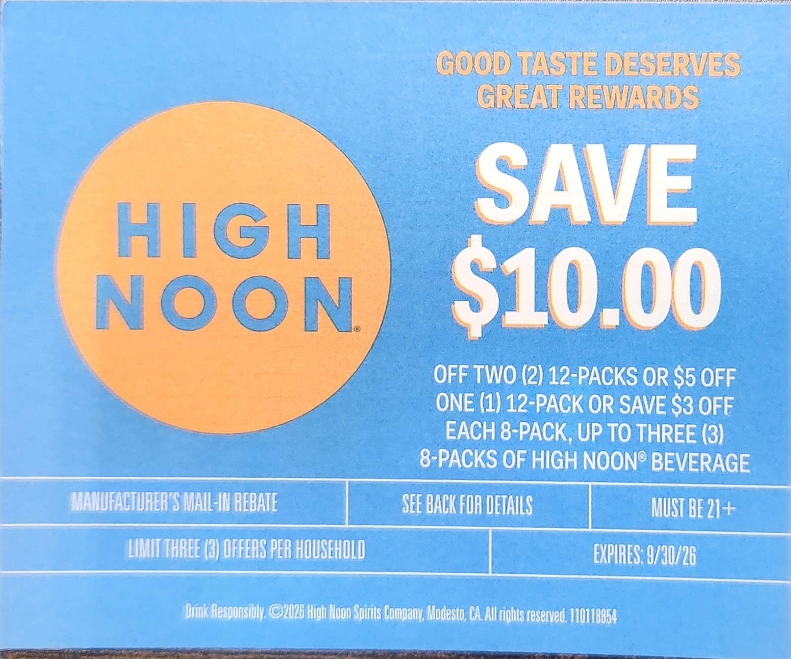 High Noon 12-Packs & 8-Packs
