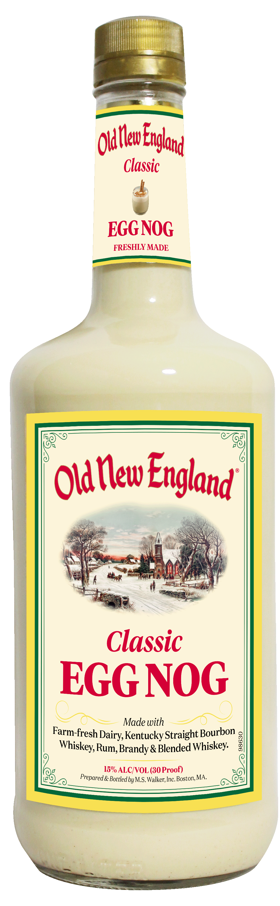 bottle of old new england eggnog