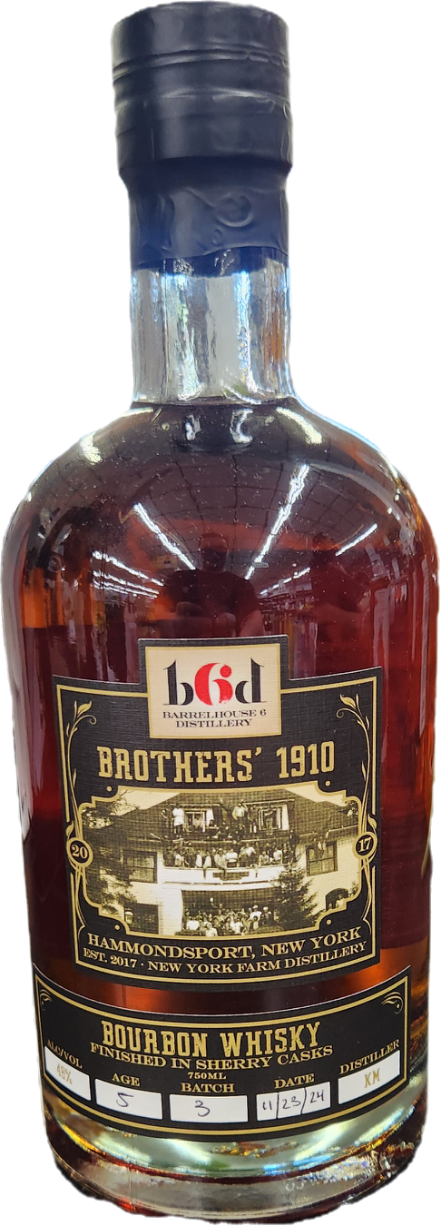 Barrelhouse 6 Distillery Brothers' 1910 Bourbon Whisky 750mL