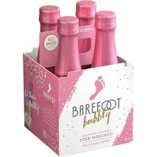 BAREFOOT BUBB PINK MOSCATO 4PK