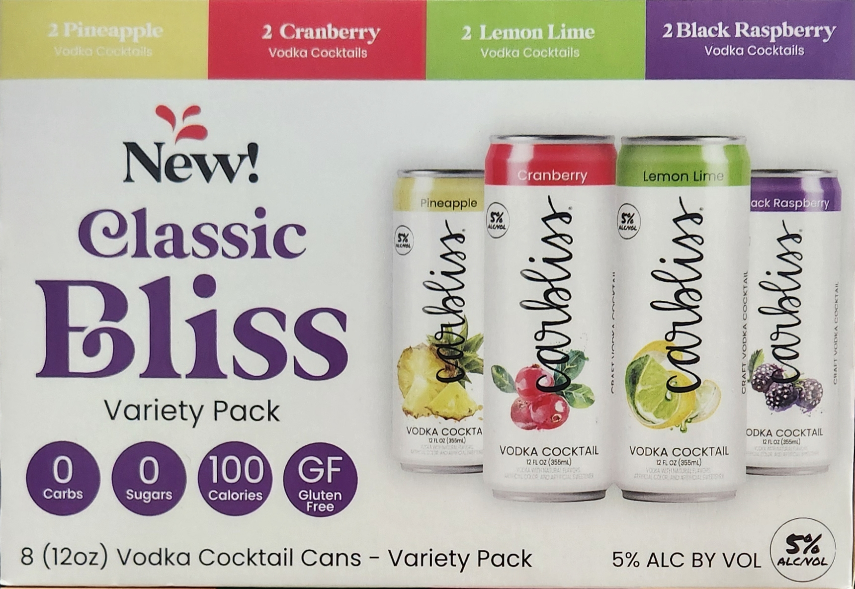 Carbliss Classic Bliss 8 Pack 355mL Cans
