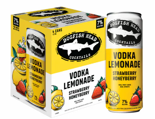 Dogfish Strawberry Honeyberry Vodka Lemonade 4Pk 355mL