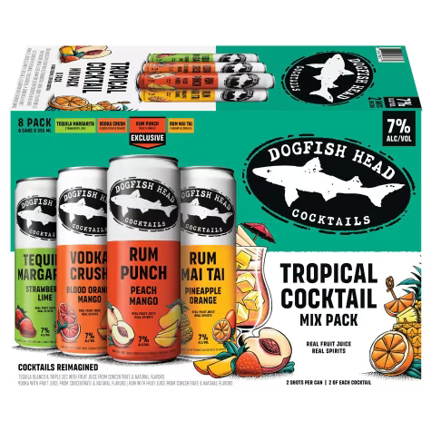 Dogfish Head Bar Cart Tropical Mix Pack 8 Pack 355mL Cans