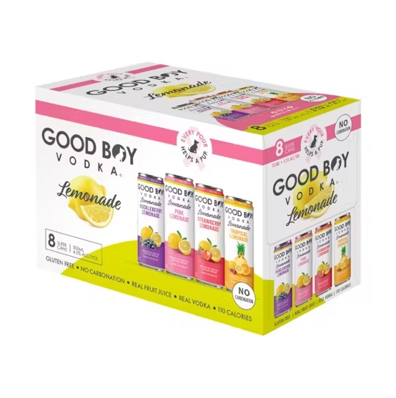 Good Boy Vodka John Daly Cocktails Lemonade Variety 8Pk Cans
