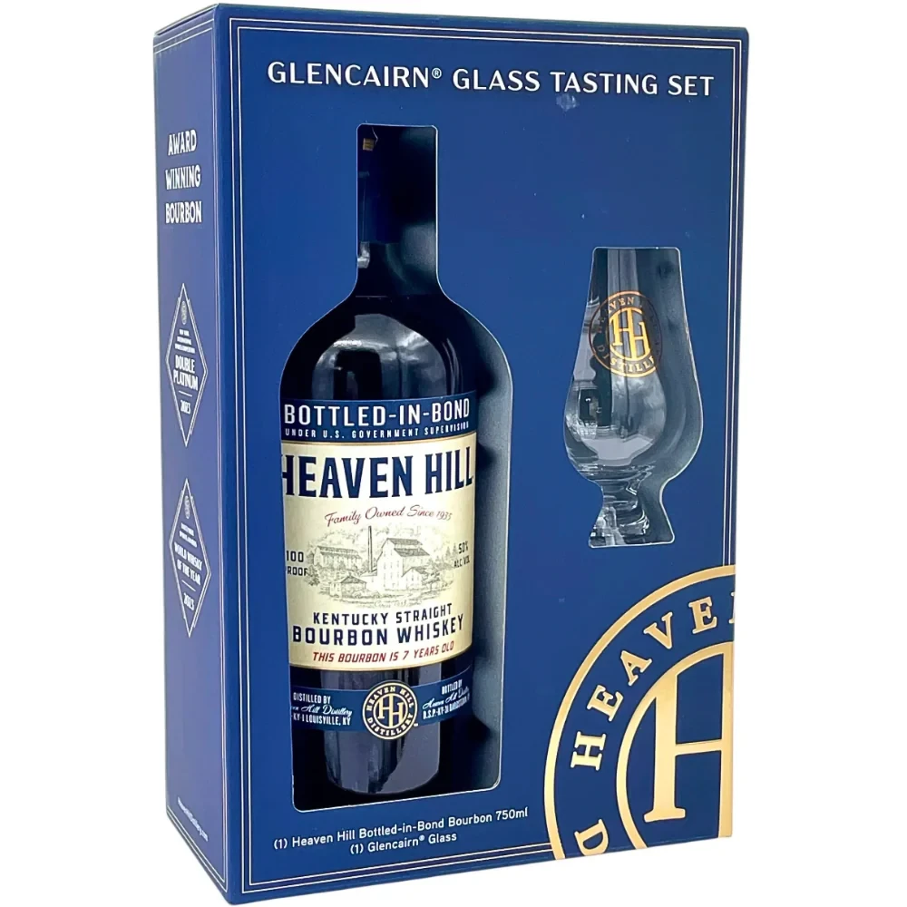 Heaven Hill 7 Year Bottled-In-Bond Gift Set w/ Glass 750mL