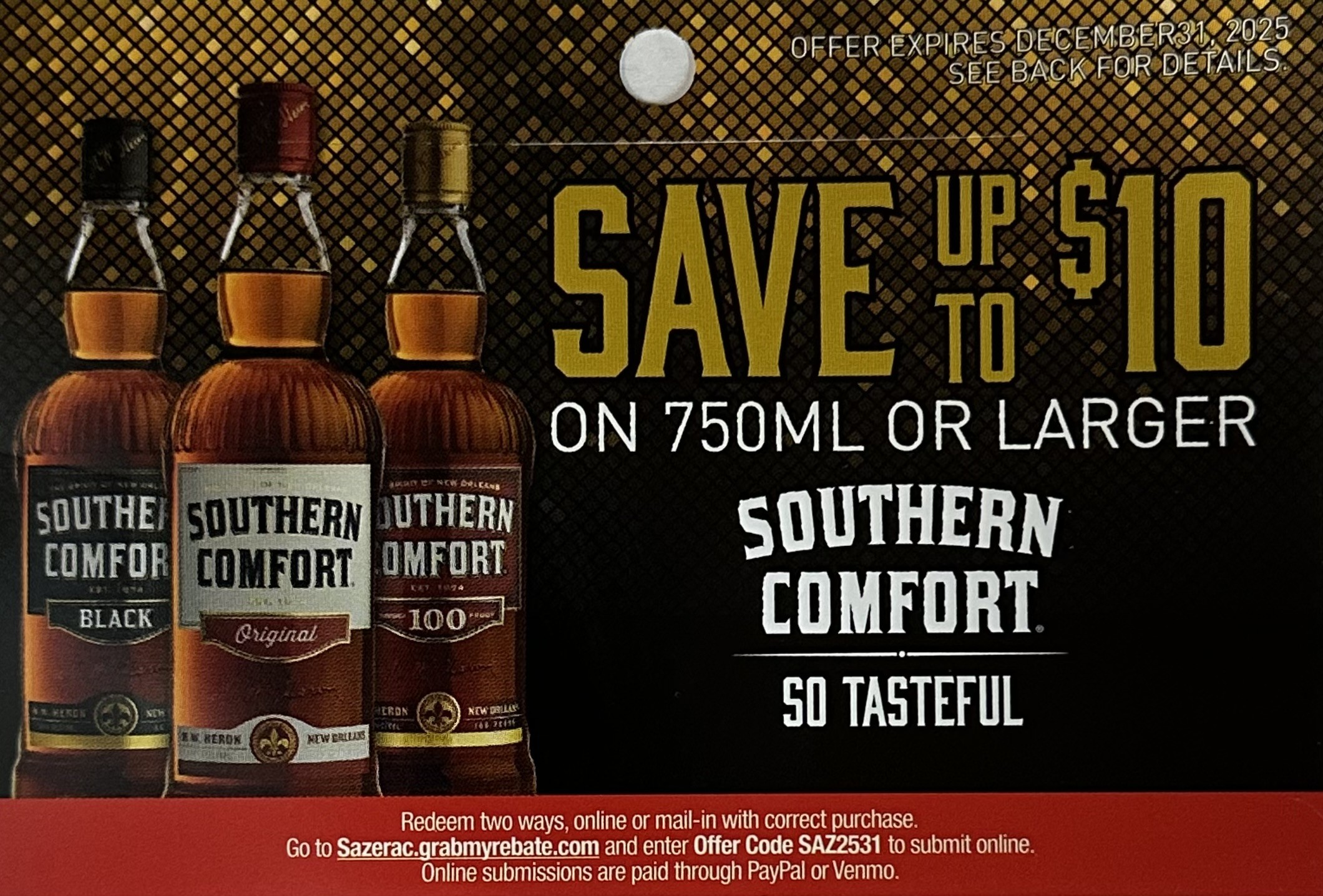 Southern Comfort 750mL or Larger