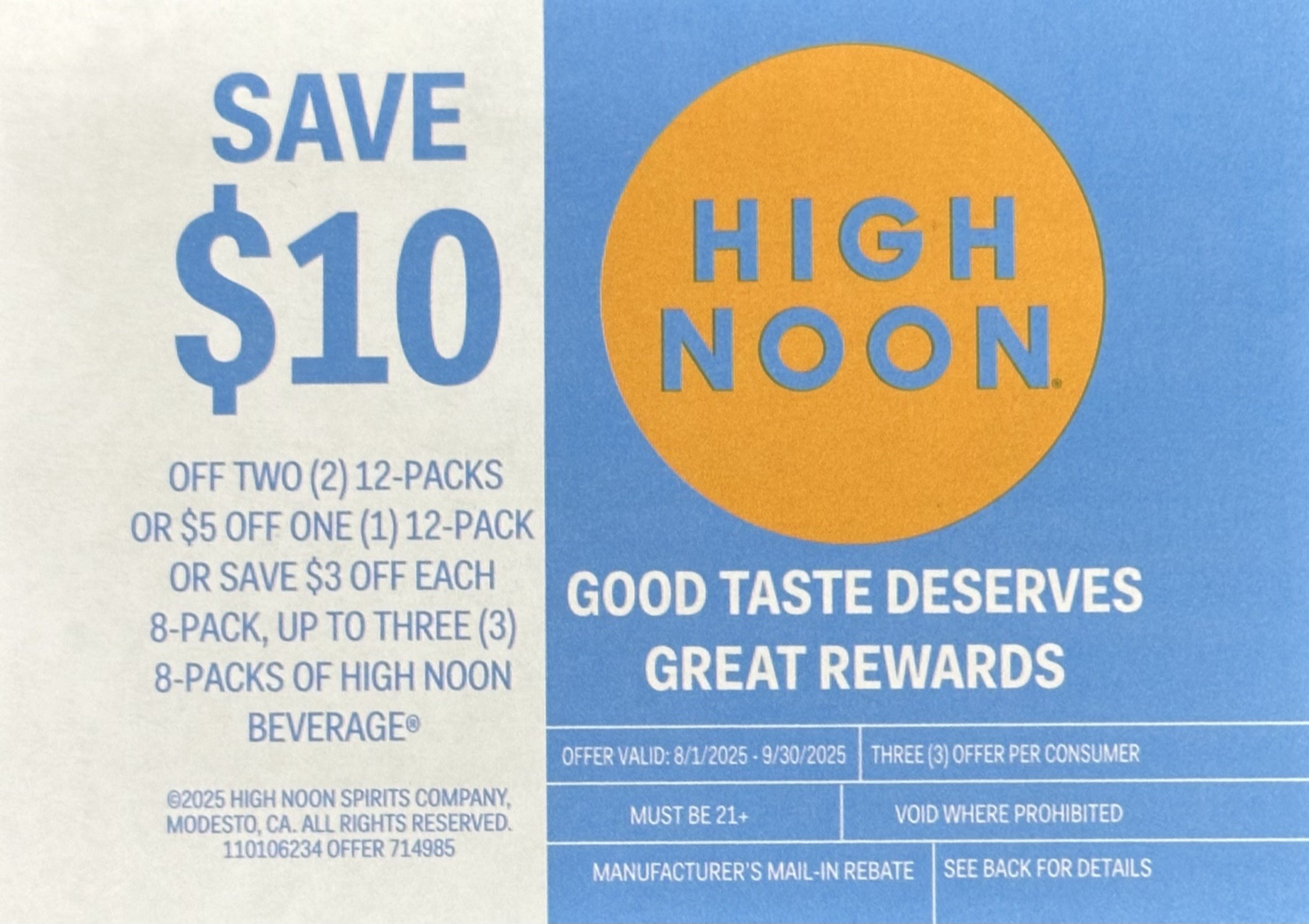 High Noon 12-Packs & 8-Packs